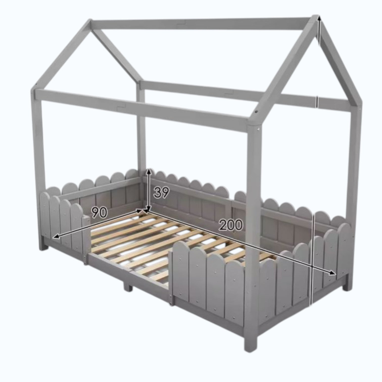 Lit cabane 1 place - 90 x 200 cm