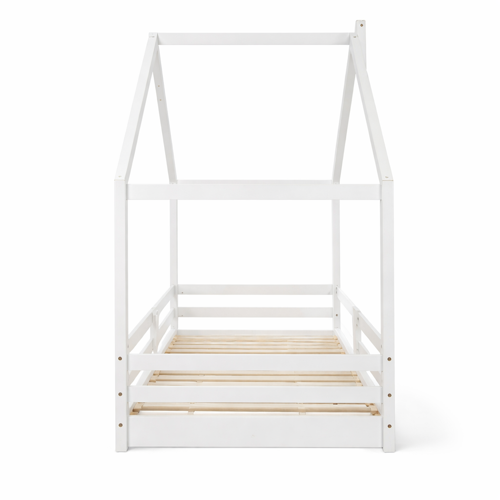 Lit cabane enfant 1 place 90x200 - Structure en bois de pin