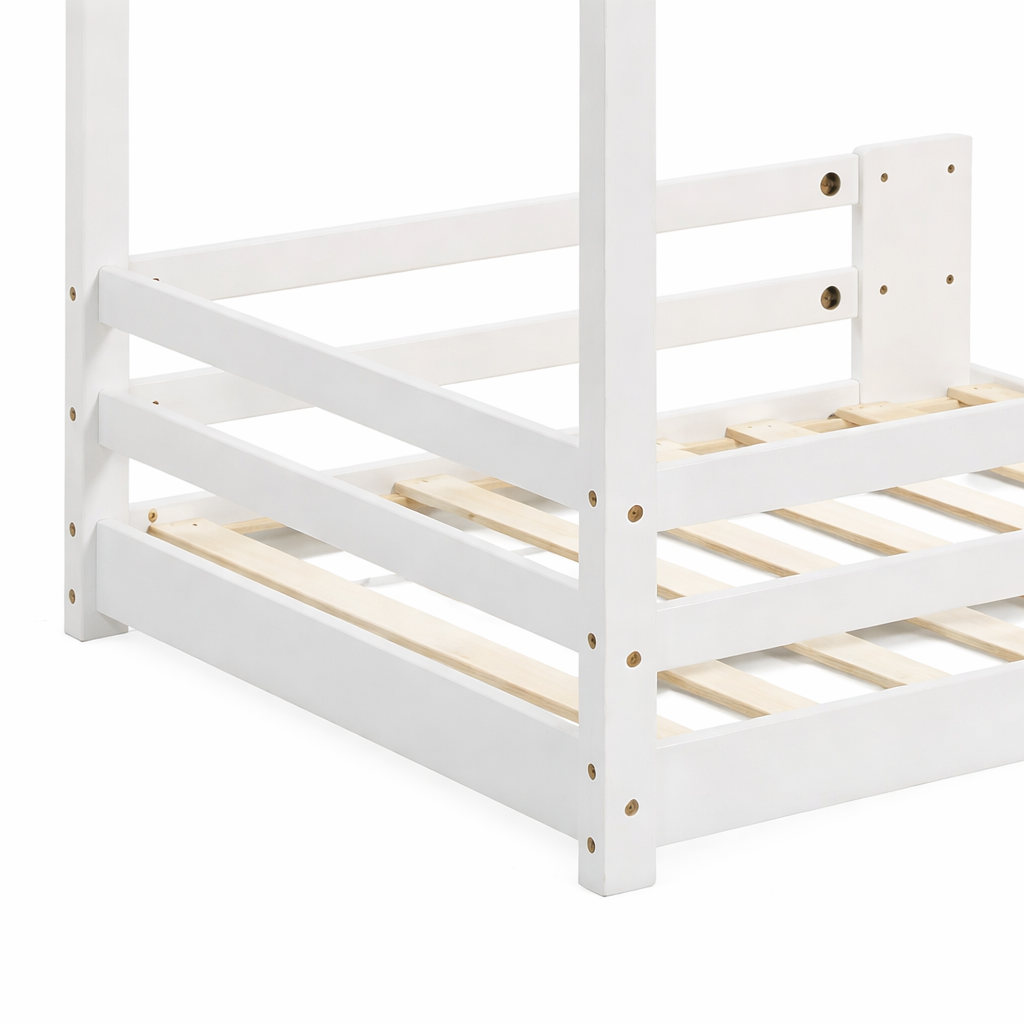 Lit cabane enfant 1 place 90x200 - Structure en bois de pin