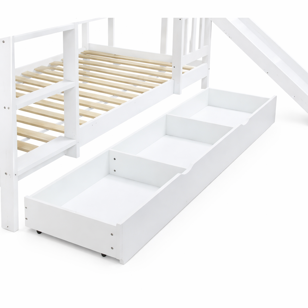 Lit cabane enfant 2 places 90x200 - Structure en bois de pin