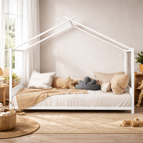 Lit cabane enfant 140X200 - Structure en fer