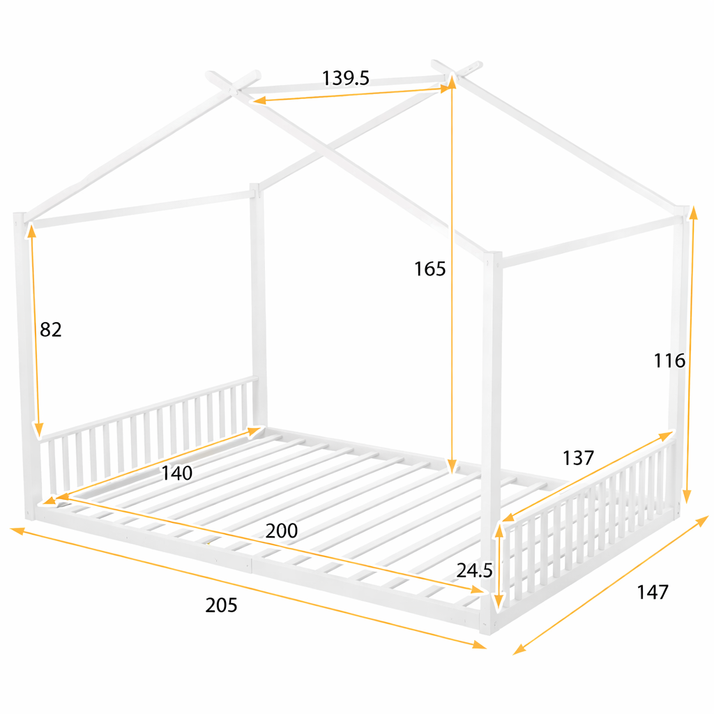Lit cabane 1 place - 140 X200 cm Maison Rêves   Maison Rêves