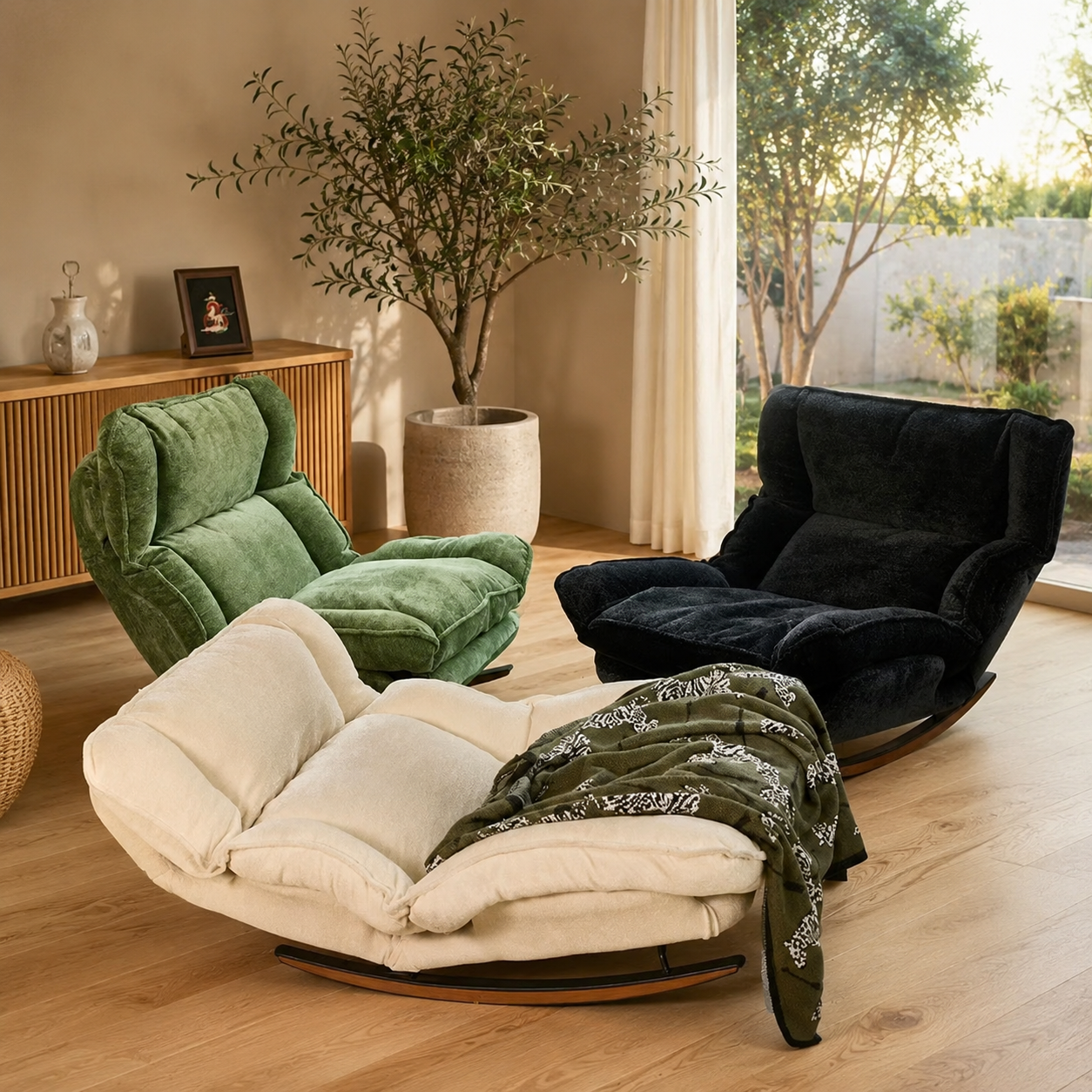 LAGUNE - Rocking-Chair Moelleux et Inclinable Maison Rêves   Maison Rêves