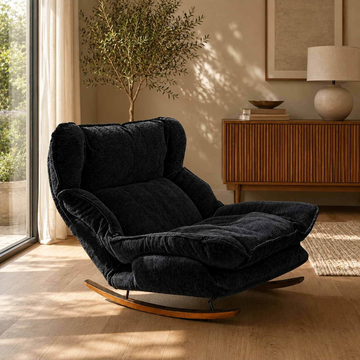 LAGUNE - Rocking-Chair Moelleux et Inclinable Maison Rêves   Maison Rêves