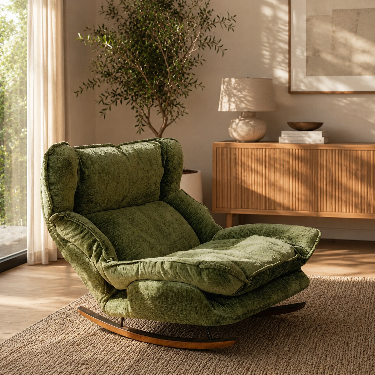 LAGUNE - Rocking-Chair Moelleux et Inclinable Maison Rêves   Maison Rêves