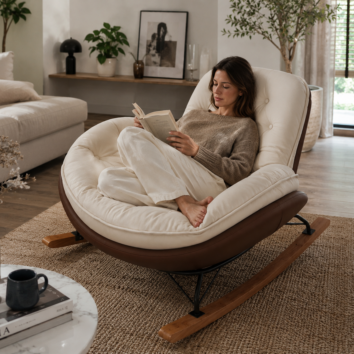 MOON | Rocking Chair Cocon Ultra Moelleux Maison Rêves   Maison Rêves