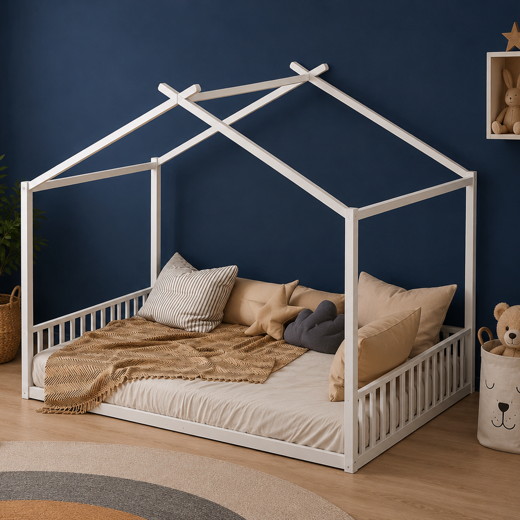 Lit Enfant Capitonné avec Structure Maison Maison Rêves   Maison Rêves