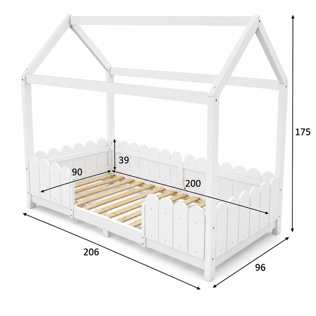 Lit Cabane Enfant avec Barrières de Sécurité Maison Rêves   Maison Rêves