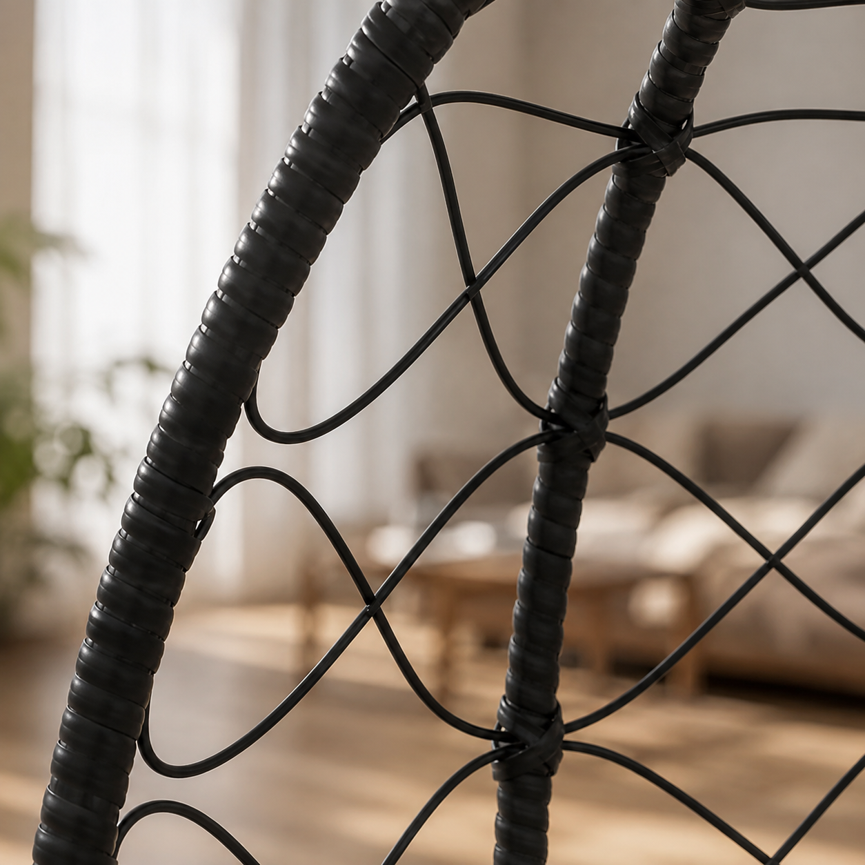 ORVANE | Fauteuil Suspendu Œuf Polyrotin Pliable Maison Rêves   Maison Rêves