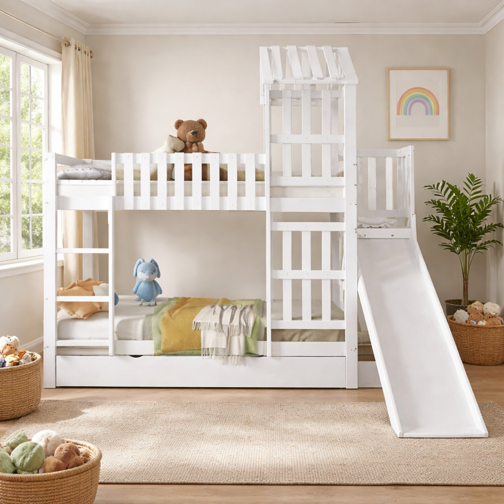 Lit cabane 2 places - 90 x 200 cm