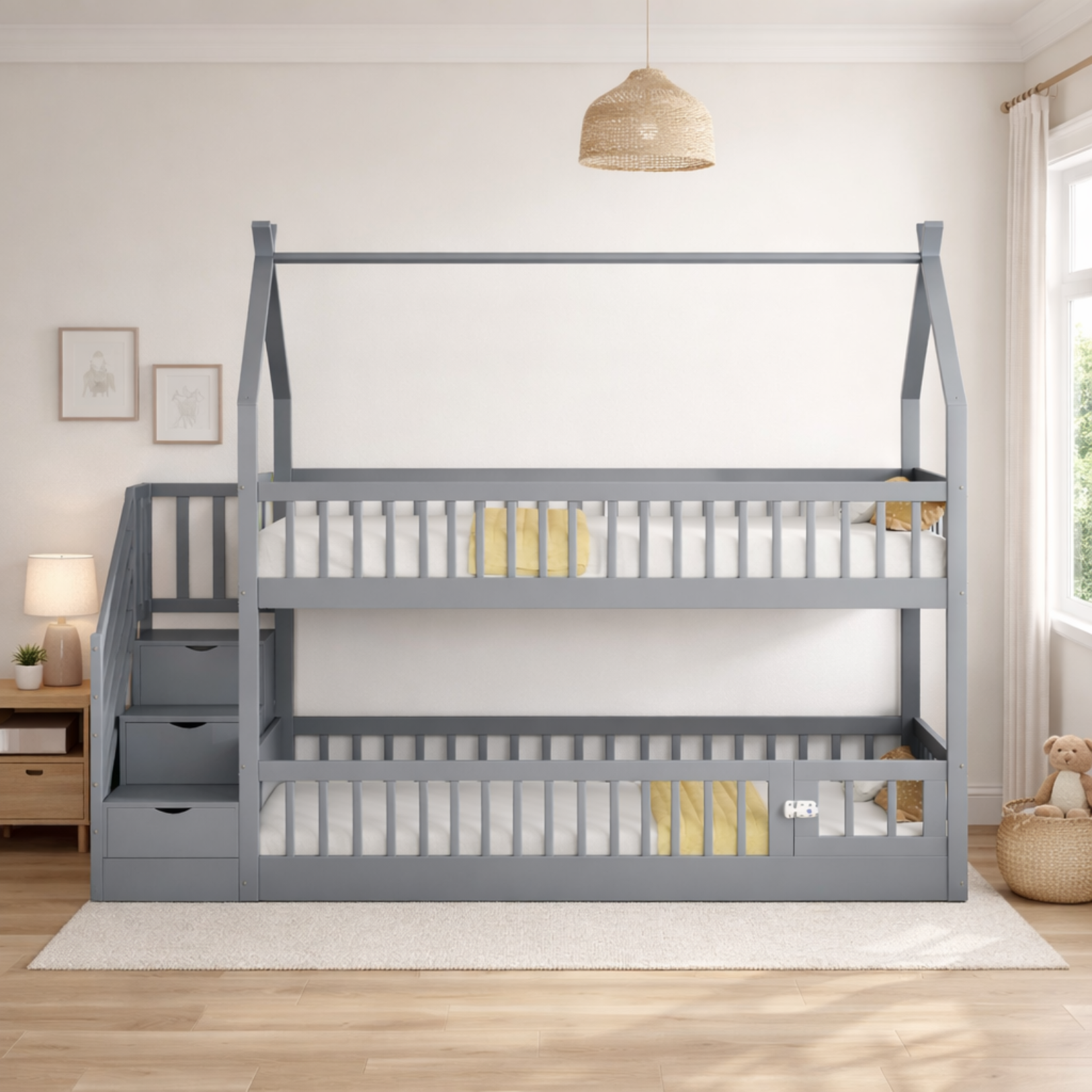 Lit cabane 2 places - 90 x 200 cm