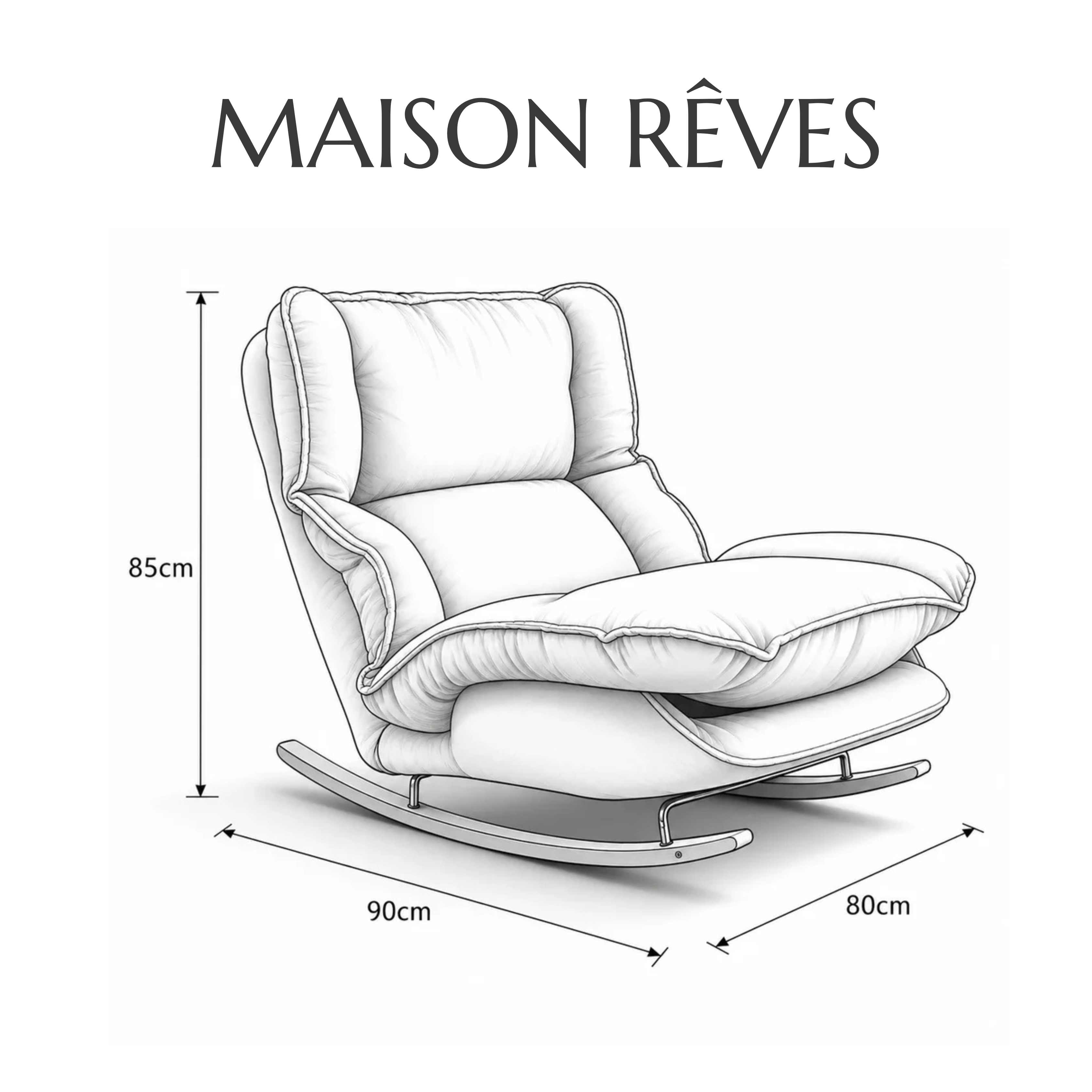 LAGUNE - Rocking-Chair Moelleux et Inclinable Maison Rêves   Maison Rêves