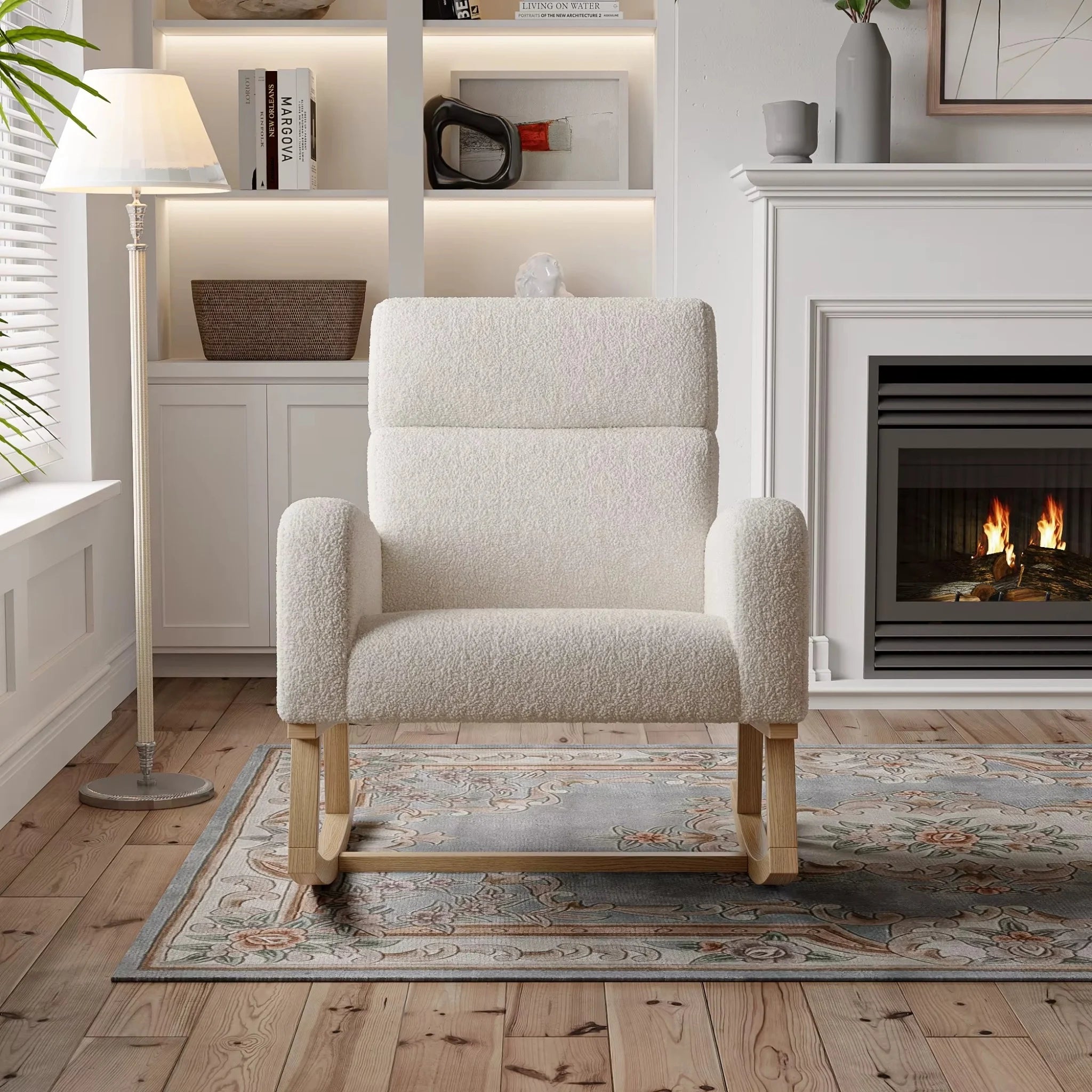FLOVRA - Rocking Chair Teddy Dossier Haut Oscille   Maison Rêves