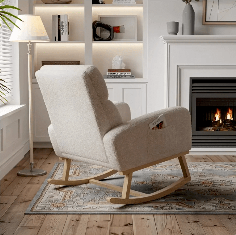 FLOVRA - Rocking Chair Teddy Dossier Haut Oscille   Maison Rêves