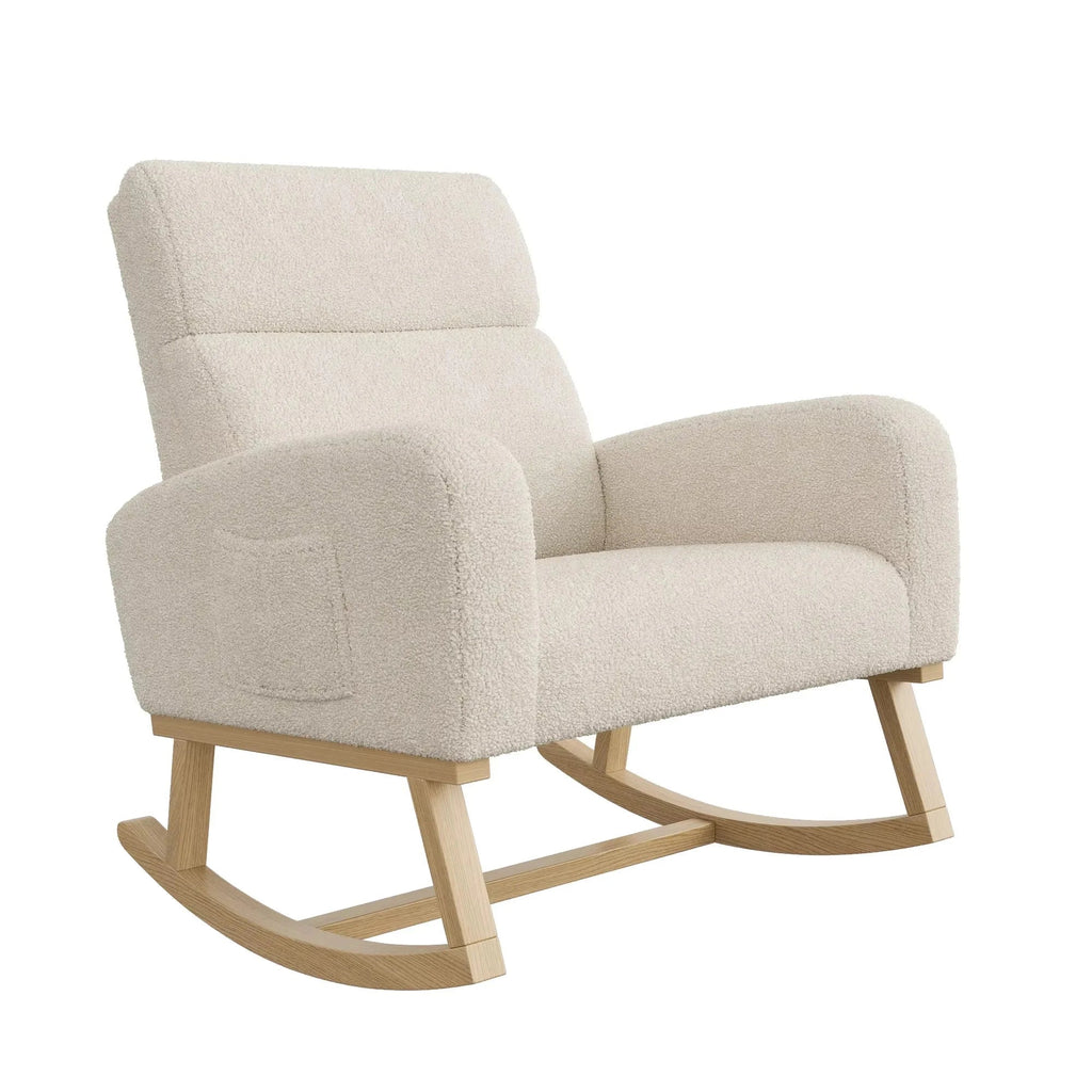 FLOVRA - Rocking Chair Teddy Dossier Haut Oscille   Maison Rêves