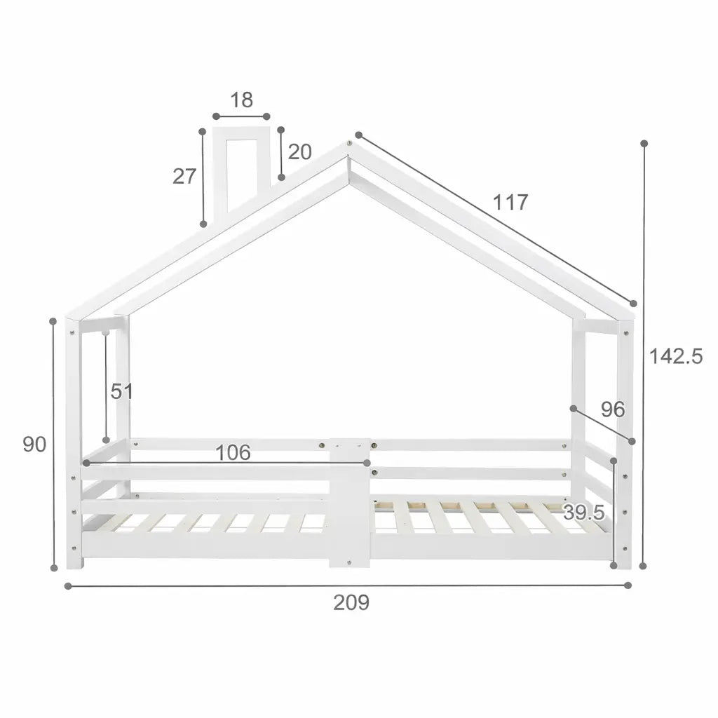 Lit cabane 1 place - 90 x 200 cm Maison Rêves   Maison Rêves