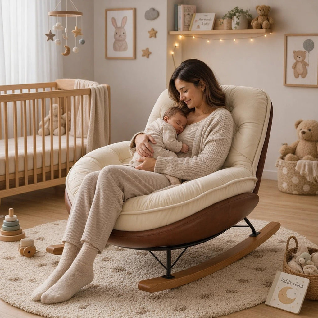 Rocking Chair Design Enveloppant avec Grande Assise Confortable Maison Rêves   Maison Rêves