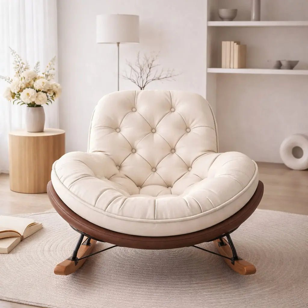 Rocking Chair Design Enveloppant avec Grande Assise Confortable Maison Rêves   Maison Rêves