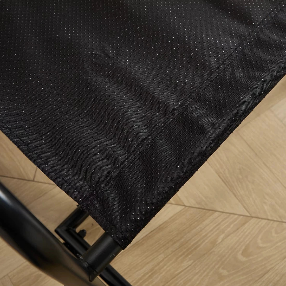 SVIKA - Rocking Chair Corduroy Capitonné & Cadre Métal Noir Oscille   Maison Rêves