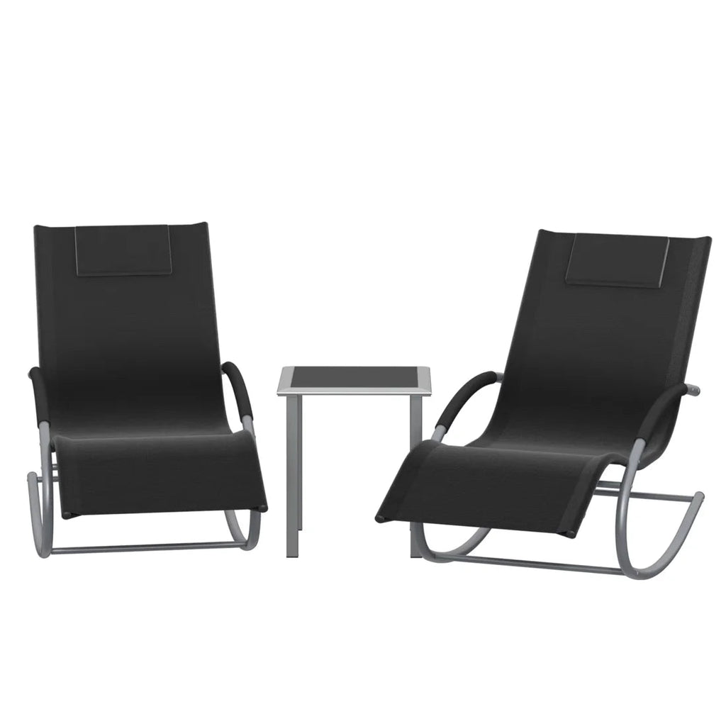 ZENIT - Ensemble 2 Chaises Longues & Table Extérieur My Store   Maison Rêves