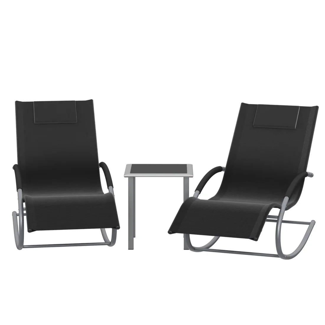 ZENIT - Ensemble 2 Chaises Longues & Table Extérieur My Store   Maison Rêves