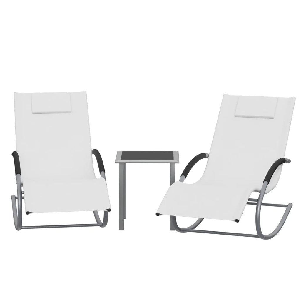 ZENIT - Ensemble 2 Chaises Longues & Table Extérieur My Store   Maison Rêves